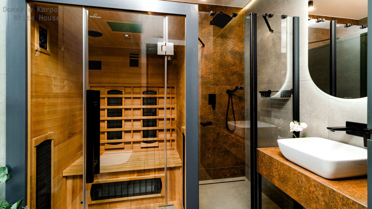 Sauna w domku White House w Karpaczu